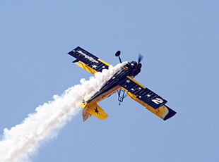 Catwalk Aerobatic aircraft performing at Yelahanka