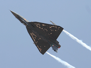 LCA Tejas in flight