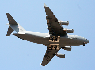 US Air Force’s C-17 Globemaster III in the landing mode